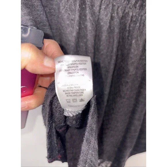 Miss Me Women's Mix Match Quartersleeve Top, Burgundy/Multi, Med - Picture 14 of 14